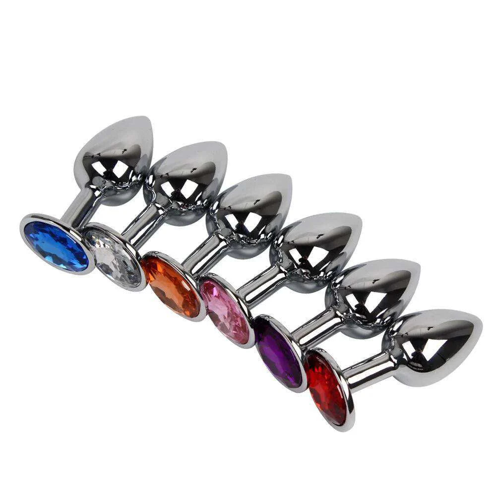 Metal Anal Butt Plug Crystal Jewellery