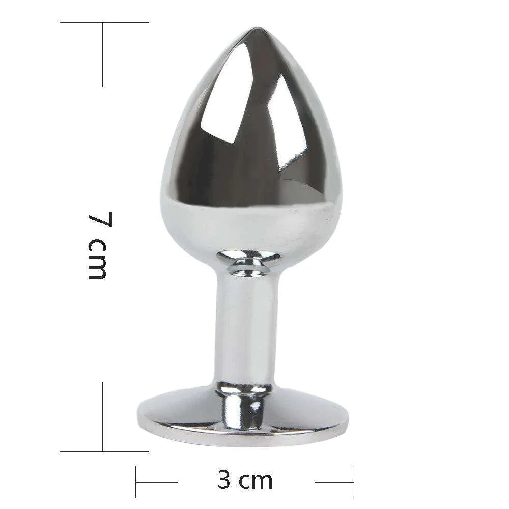 Metal Anal Butt Plug Crystal Jewellery