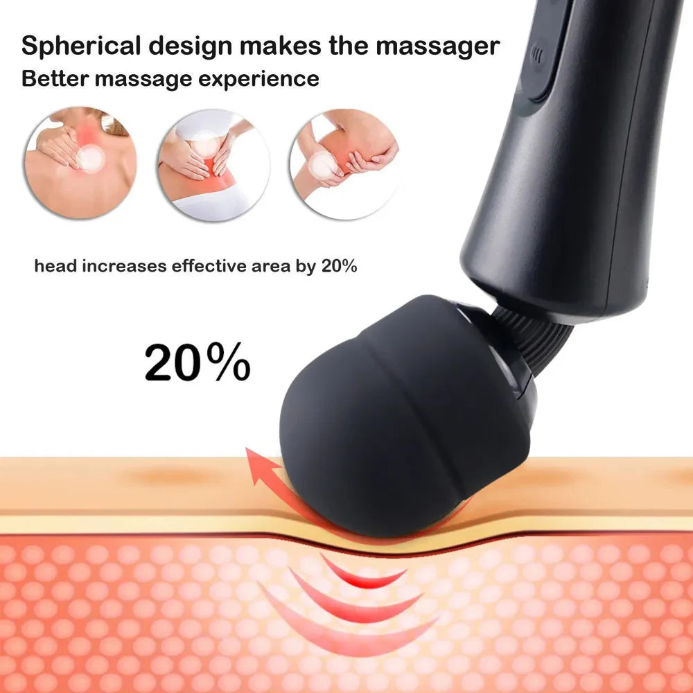 Big Size Magic Wand Vibrator Massager G Spot Stimulator Silicone Large Vibrators for Women Dildo Adult Sex Toys for Woman